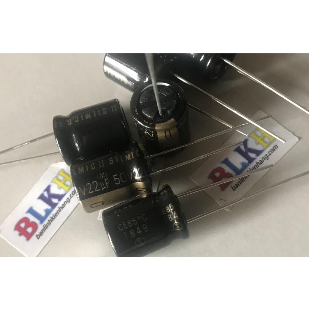 Tụ âm thanh 50V 22uF 10x12.5mm chính hãng ELNA SILMNIC
