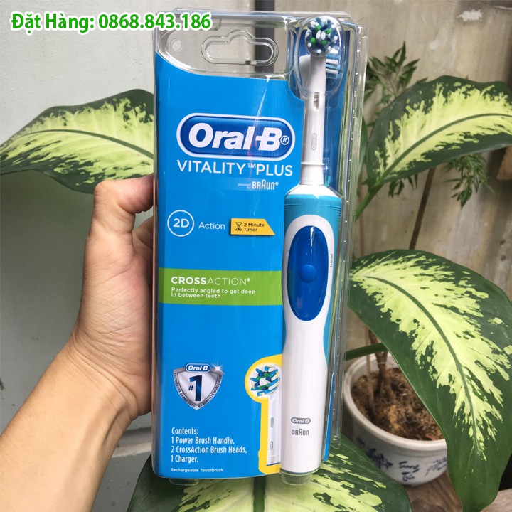 Bàn chải điện Oral-B Hàng Úc Chuẩn châu Âu PIN SẠC SÀI ĐƯỢC 5 đến 7 ngày