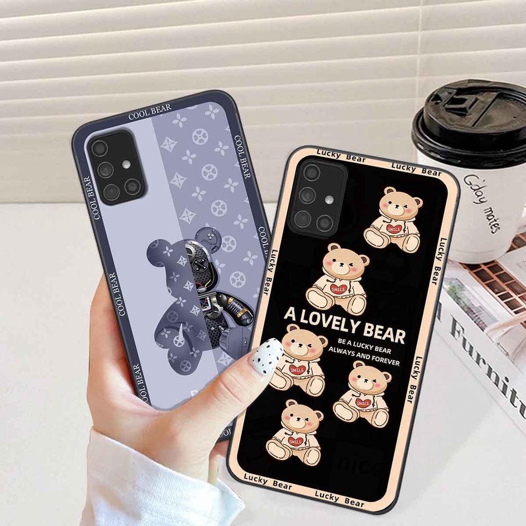 Ốp Samsung A31 / A51 / A71 bear brick, gấu đáng yêu, dễ thương