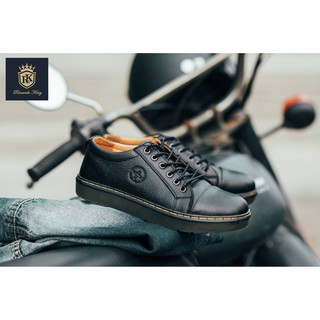 [Da Bò 100%] + [ FreeShip ] Giày Đốc Đen GD01 - Da Bò Nguyên Tấm