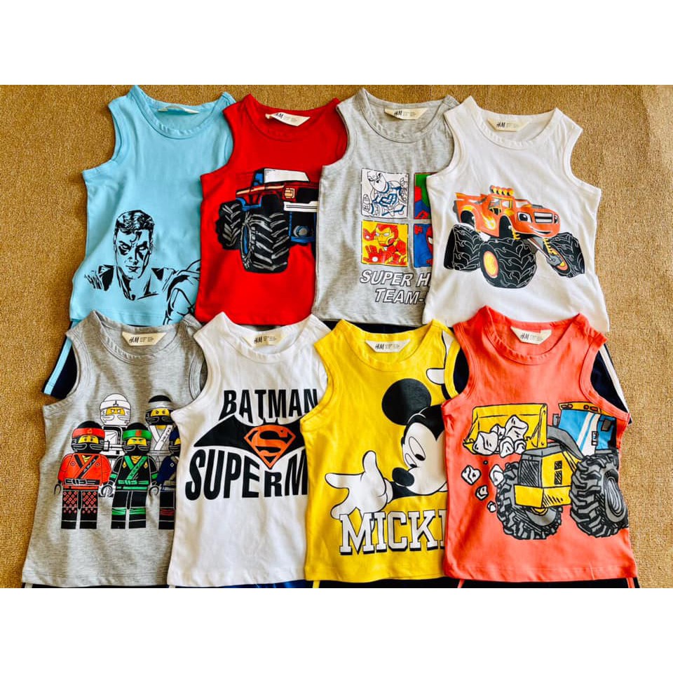 SET BỘ QUẦN ÁO BA LỖ HM CHO BÉ TRAI TỪ 1 ĐẾN 5 TUỔI - CỐM KIDS NT