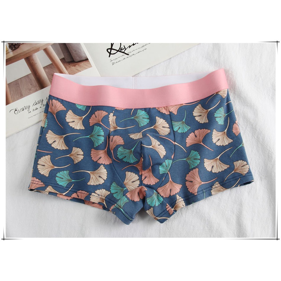 4 Quần lót boxer vải cotton thiết kế cá tính cho nam