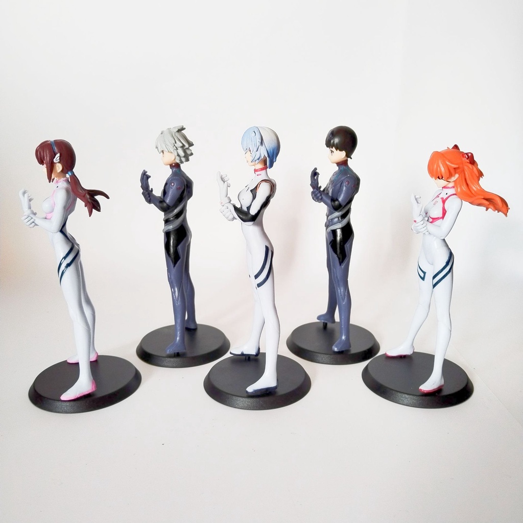 Bộ 5 Mô Hình Nhân Vật Ayanami Rei Asuka Mari Makinami Neon Genesis Evangelion 13Cm