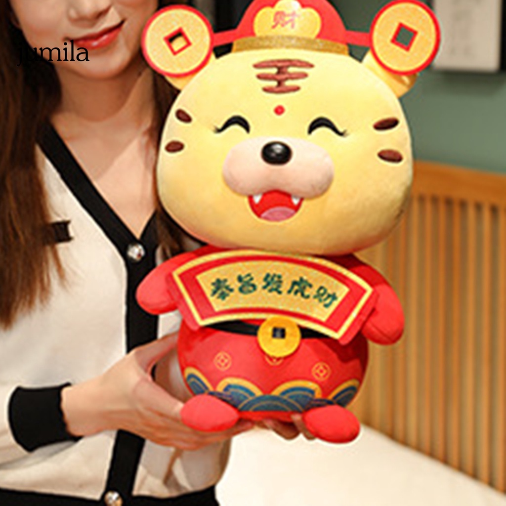 Thú nhồi bông hình con hổ dùng làm đạo cụ chụp ảnh năm mới