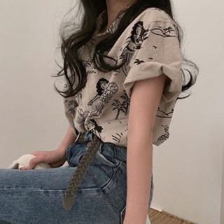 Áo sơ mi hoạ tiết xinh xắn