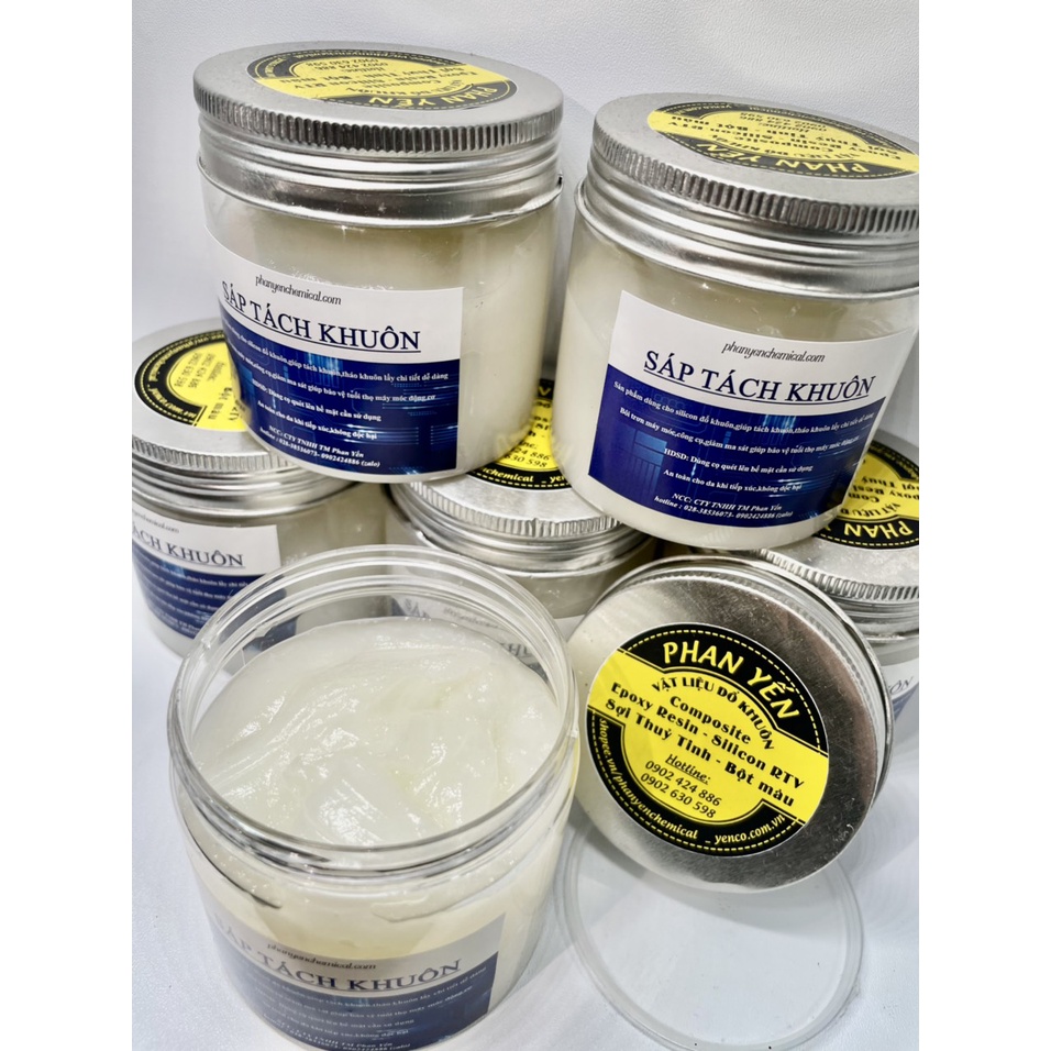 Sáp tách khuôn,chống dính dùng cho khuôn Silicon( lọ100gr)