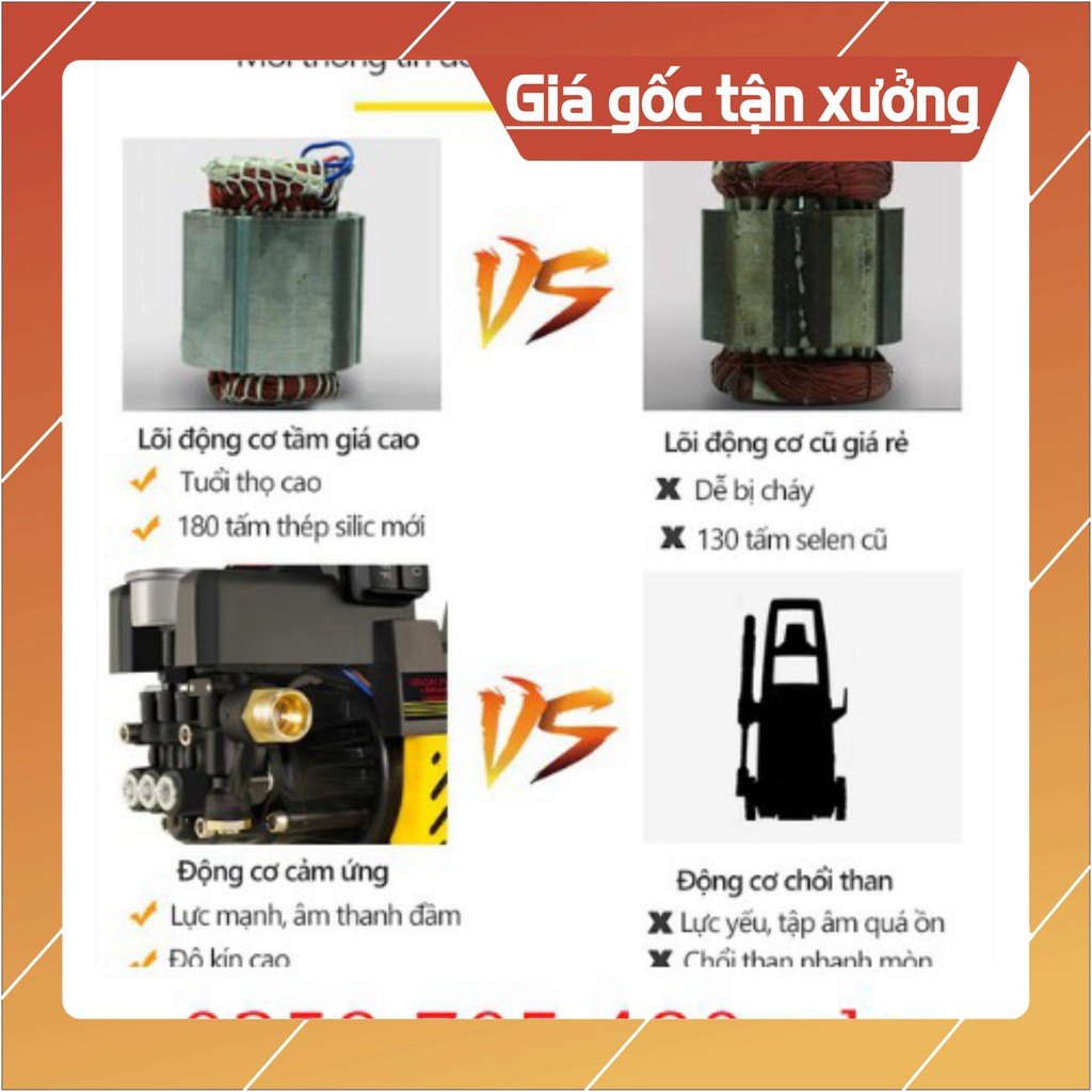 Chính hãng Máy rửa xe boss 3500W chỉnh áp lực - Máy rửa xe boss