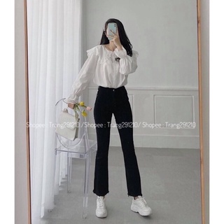 Quần jeans Ống Loe trơn (hàng đẹp)