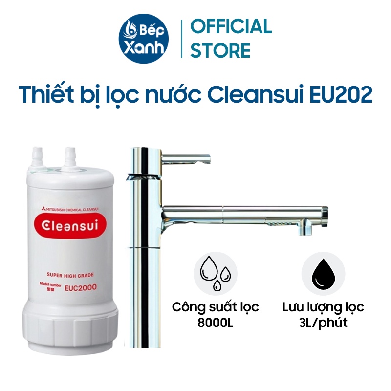 Thiết Bị Lọc Nước Tích Hợp Lắp Dưới Bồn Rửa Mitsubishi Cleansui EU202 - Công Suất Lọc 8000L