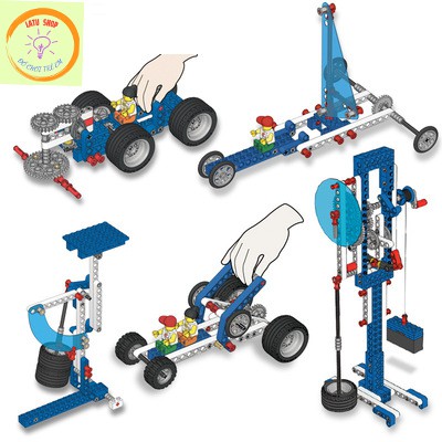 Đồ chơi thông minh - Bộ lego Combo 700 chi tiết + Động cơ, Đồ Chơi Giáo Dục Lego 9686