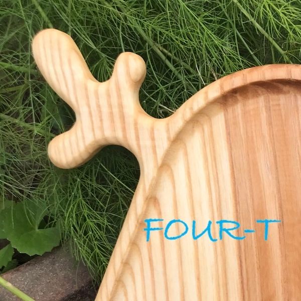 Khay Gỗ Decor Tuần Lốc Đựng Thức Ăn Thớt Gỗ Trang Trí Nguyên Khối Để Bánh Trà Noel Đẹp Dai Bền, Four-T Shop