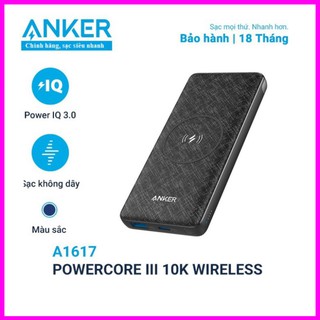 Sạc dự phòng không dây ANKER, Pin dự phòng Anker PowerCore III 10000mAh - A1617  - Max Mobile