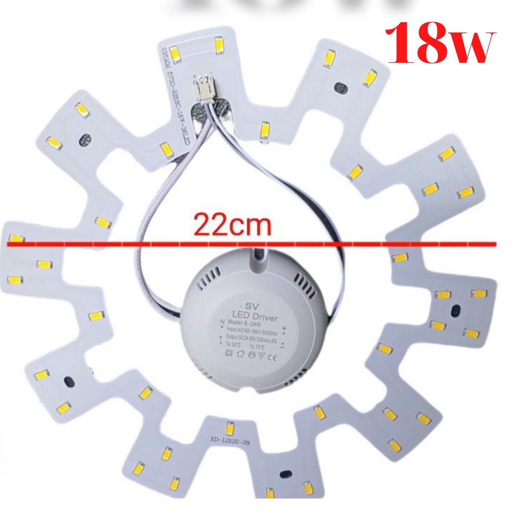 Bóng led vòng thay thế đèn trần và đèn hào quang 12w-18w-24w  ánh sáng TRẮNG