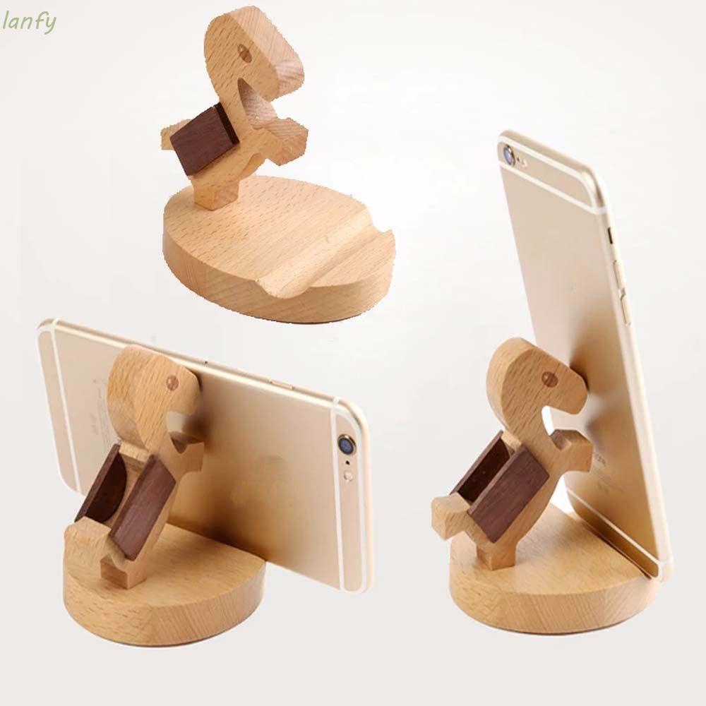 Giá Đỡ Điện Thoại / Máy Tính Bảng Bằng Gỗ Hình Ngựa Độc Đáo Tiện Dụng