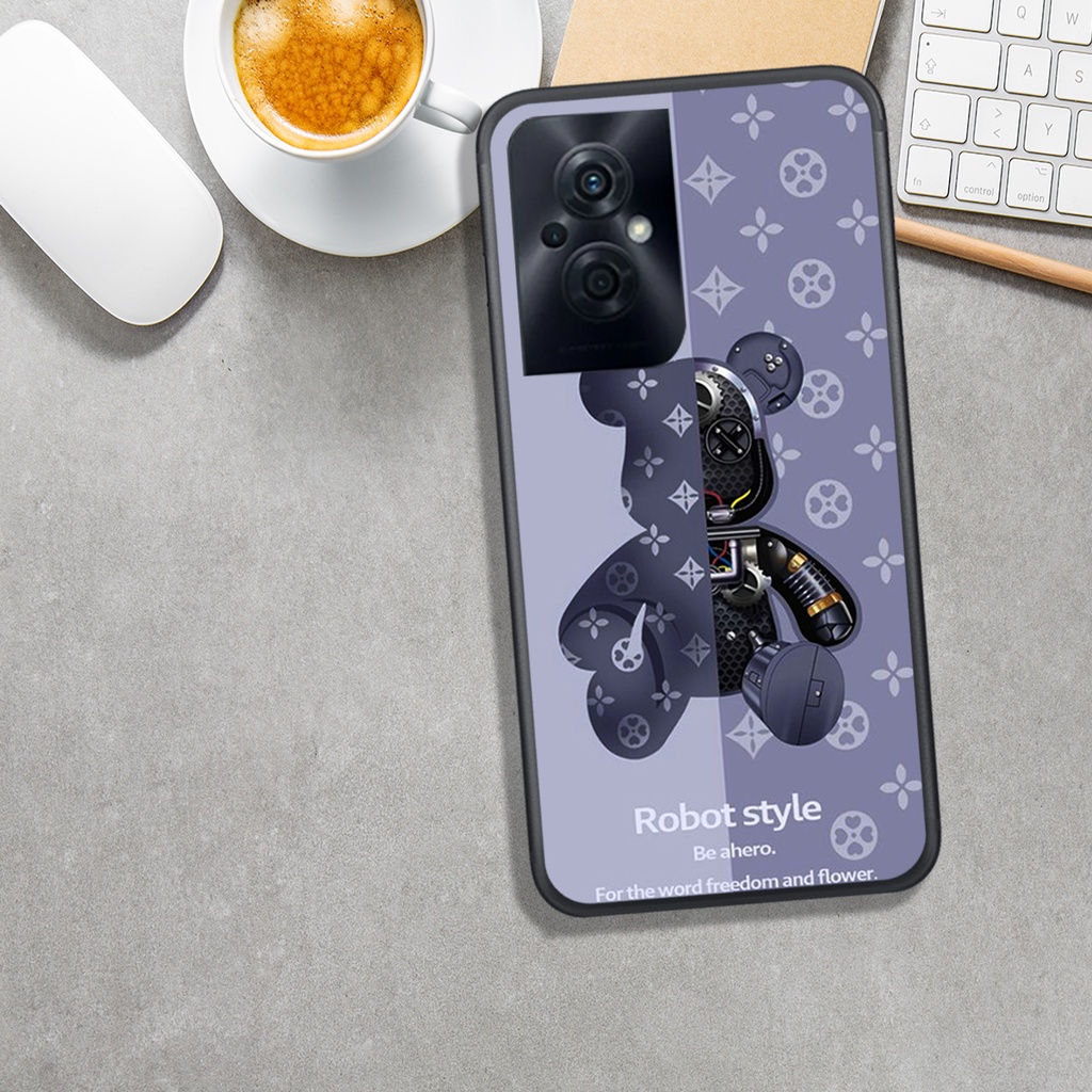 ỐP LƯNG OPPO RENO 8 4G - RNEO 8 5G - RENO 8Z, IN HÌNH BEAR@BRICK