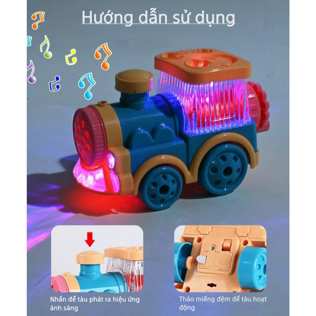 Đồ chơi đất nặn làm mì hình tàu hỏa 21 chi tiết có nhạc và ánh sáng kèm khuông tạo hình, thegioidochoi1104