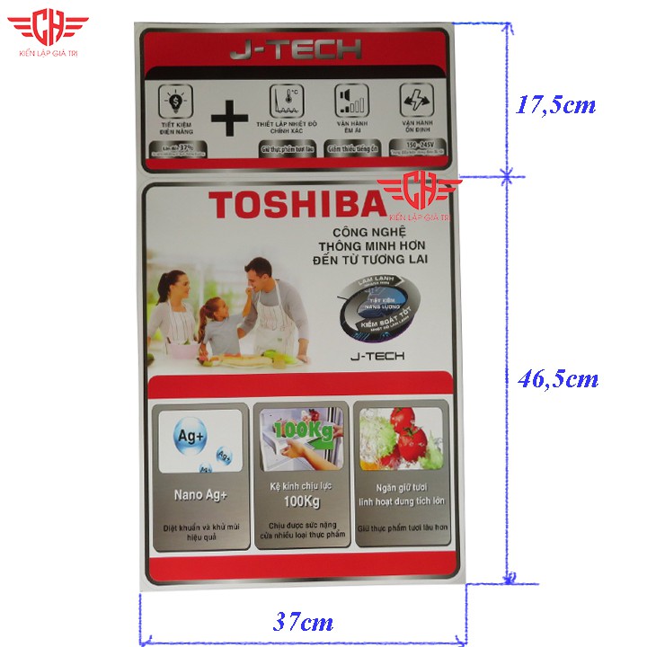 miếng dán tủ lanh Tem dán tủ lạnh tranh trang trí tủ lạnh toshiba nhiều mẫu (tặng keo dán)