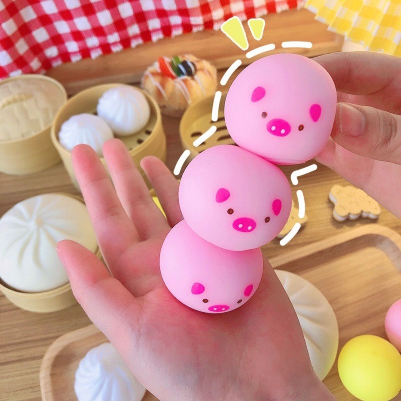 Đồ chơi Squishy Mochi dễ thương,mềm bánh bao chân thực mềm mịn giảm stress co dãn đàn hồi ngộ nghĩnh giải tỏa căng thẳng