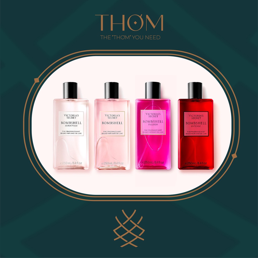 XỊT THƠM VICTORIA'S SECRET FINE FRAGRANCE MIST 250ML BARE TEASE LOVE BOMBSHELL HEAVENLY VERY SEXY DREAM ANGEL