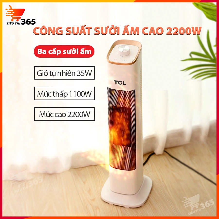 Quạt sưởi ấm_máy sưởi gốm_TCL dáng đứng cao cấp- Ấm áp - An toàn - Đầu xoay góc rộng đa năng - SIÊU THỊ 365 - QS01