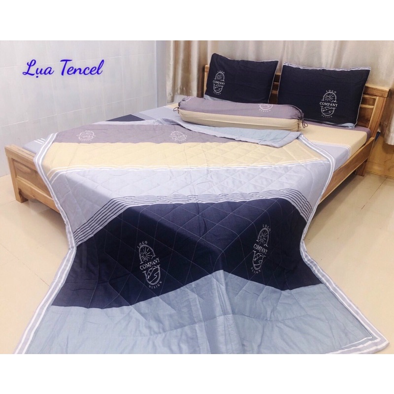 SET 5 MÓN DRAP VỎ GỐI CHĂN VẢI TENCEL MỀM MÁT (inbox size & mẫu)