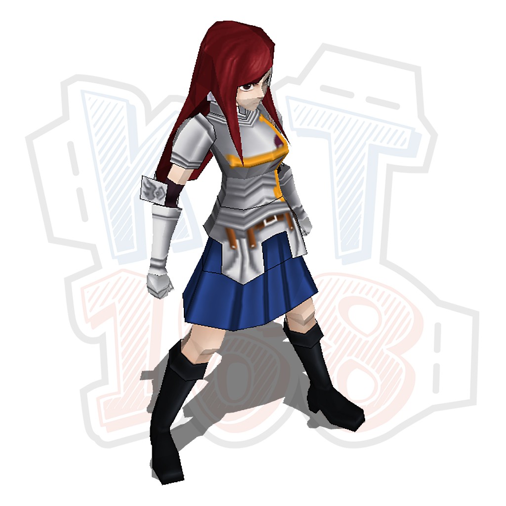 Mô hình giấy Anime Fairy Tail Erza Scarlet