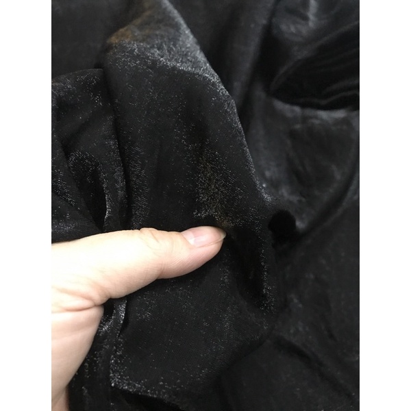 Vải Lụa Tằm Ướt màu đen óng ả mềm rũ siêu xinh  may đầm váy, áo dài ,áo kiểu ,quần suông