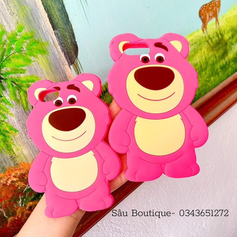 Ốp lưng iphone silicon hình gấu, khủng long và thỏ tím đúc su mềm ip 6/6s/6pl/6spl/7/7pl/8/8pl
