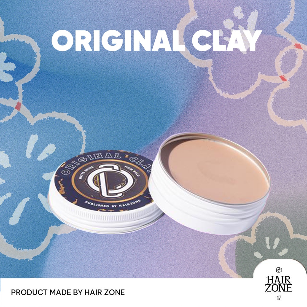 [ Hair Zone ]Sáp vuốt tóc nam ORIGINAL CLAY 2022 by Hairzone 2Oz 56g wax tạo kiểu tóc