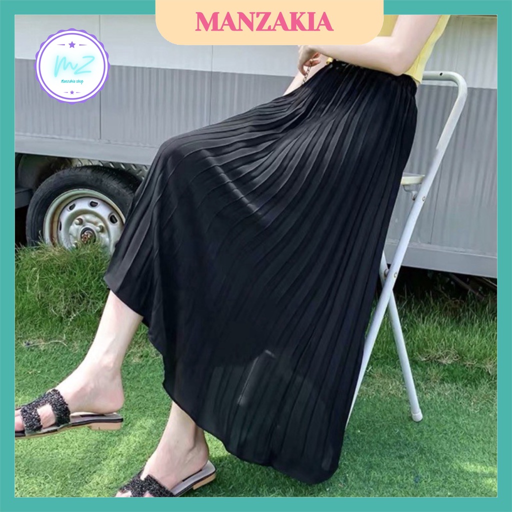 Chân váy dáng dài dập ly basic đơn giản dễ phối đồ Manzakia ( dưới 55kg)