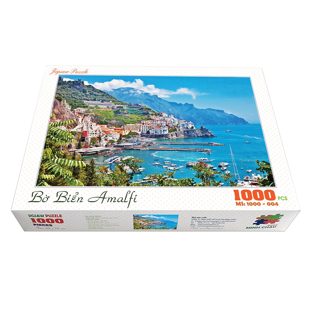 [Mã LIFE0503TOYS1 giảm 10% đơn 150k] Bộ tranh xếp hình cao cấp 1000 mảnh ghép – Bờ Biển Amalfi, Ý