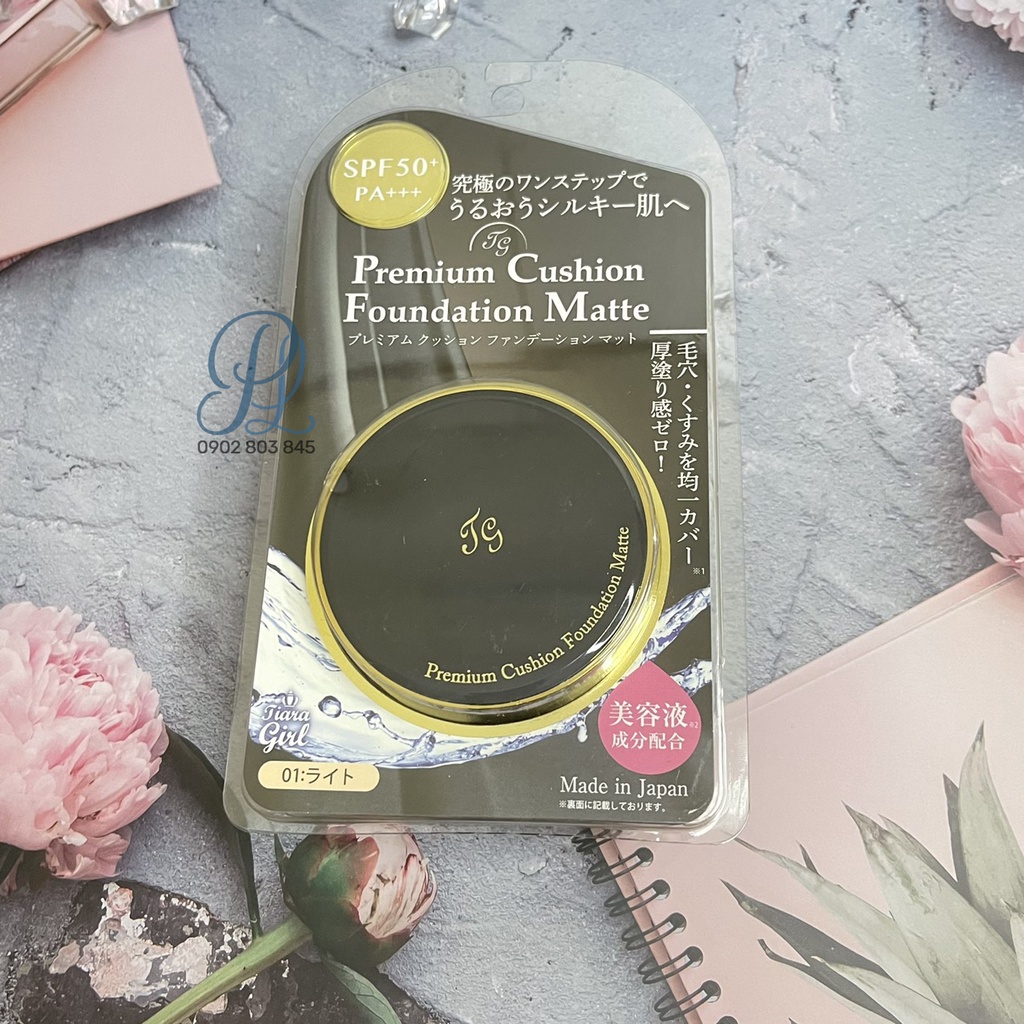 Phấn nước Tiara Girl TG Premium Moist Cushion Foundation SPF50+