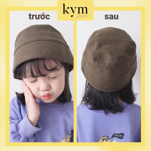 [Bán chạy] Mũ vành tròn đơn màu cho bé yêu 1-4 tuổi M614