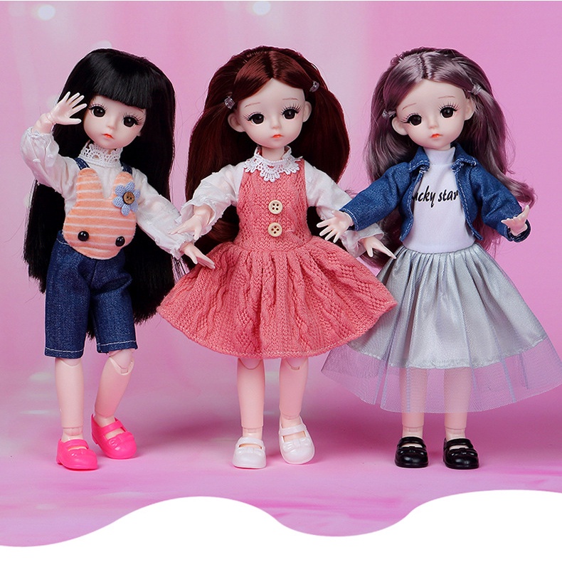 Búp Bê Barbie 23 khớp 30 cm  BJD 1/6 (kèm quần áo và giày ngẫu nhiên)