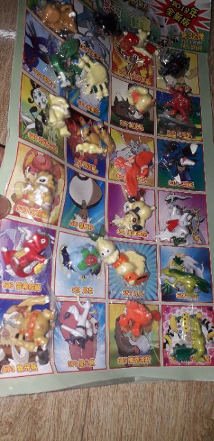 SÉT 24 CÁI MÔ HÌNH POKEMONRL bằng nhựa có kích thước dài 4 đến 6 cm bằng nhựa76