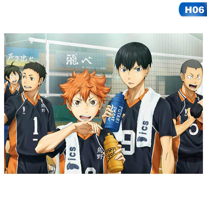 flowersqueen Haikyuu Anime Poster Boy's Room Decor Posters Haikyuu Cartoon Posters