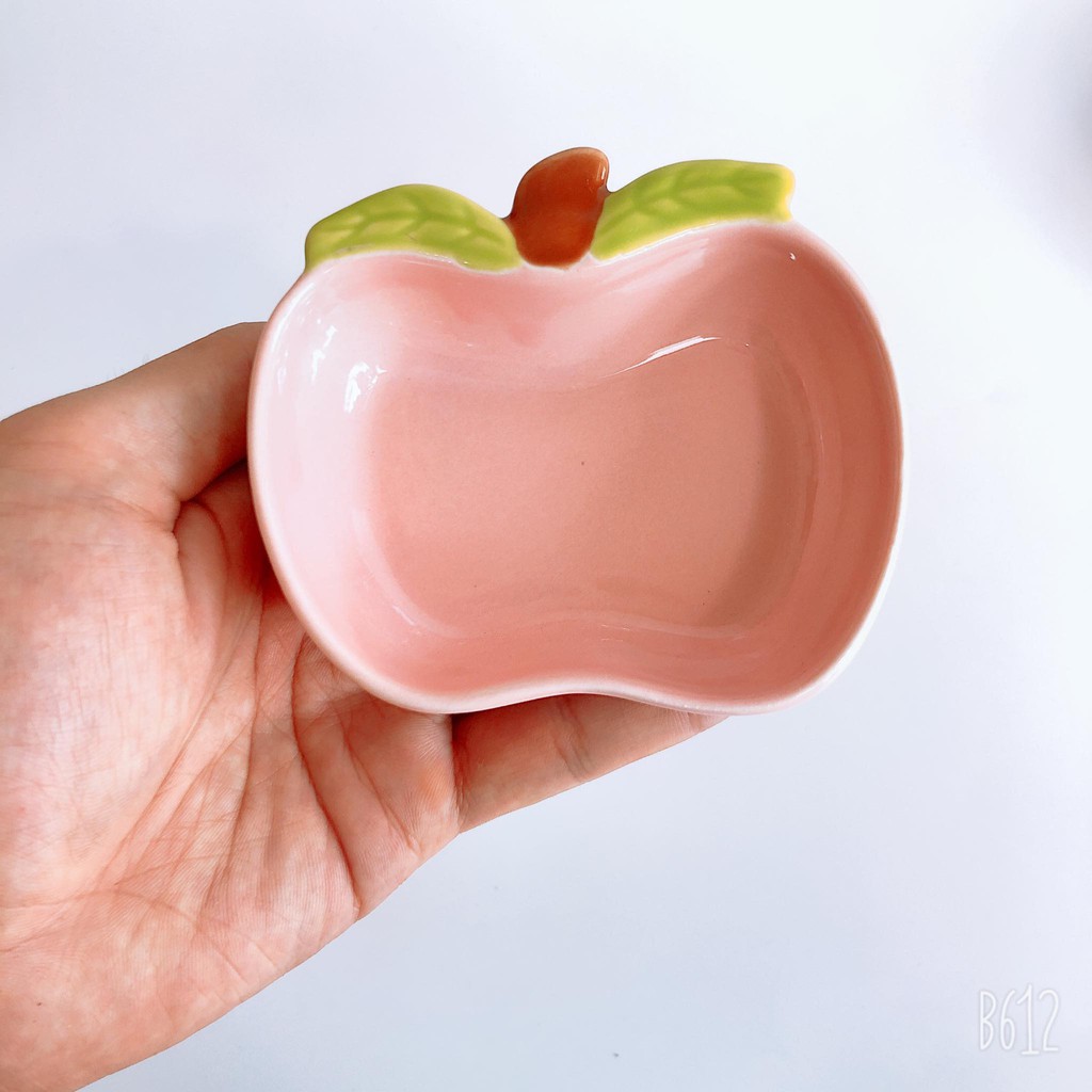 Bát ăn Dặm ,Bát Gốm Sứ Mini Hình Quả Táo Méo Goodbabyvn
