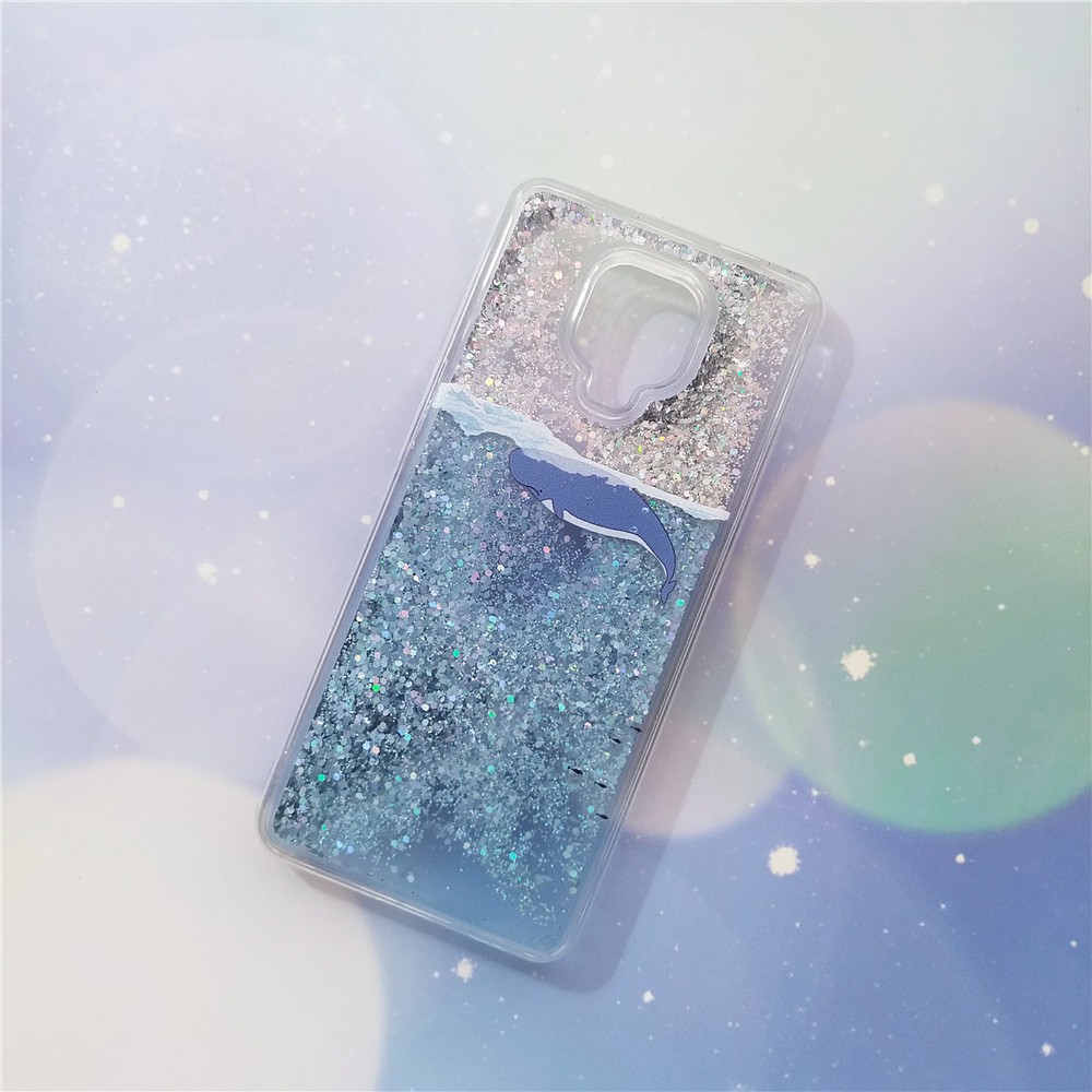Quicksand Liquid Dynamic whale Phone Case Redmi Note 9S Notee 9 8 Pro Redmi 9 9A 9T 9C 8 8A Redmi 10X 5G K20 K30 Soft Silicone Cover
