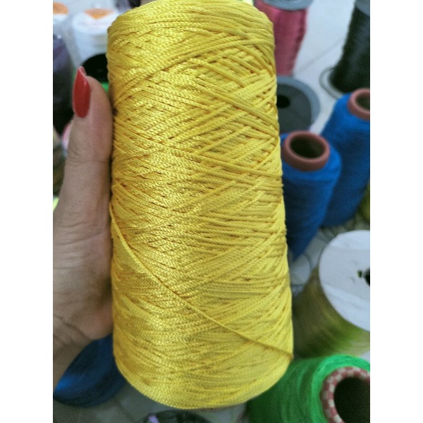 Cuộn dây tim 1mm màu vàng làm handmade nặng 300g dài 200m