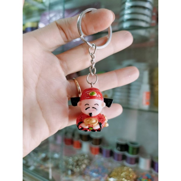 Móc khoá ô tô xe máyMóc khoá phật, ông thần tài phong thủy bình an tài lộc Thuylamshop
