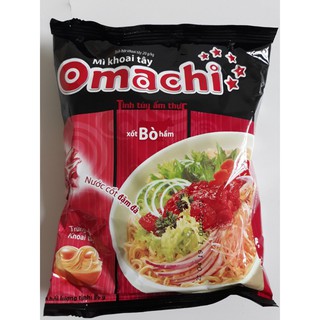 Thùng 30 gói mì tôm omachi xốt bò hầm 80g