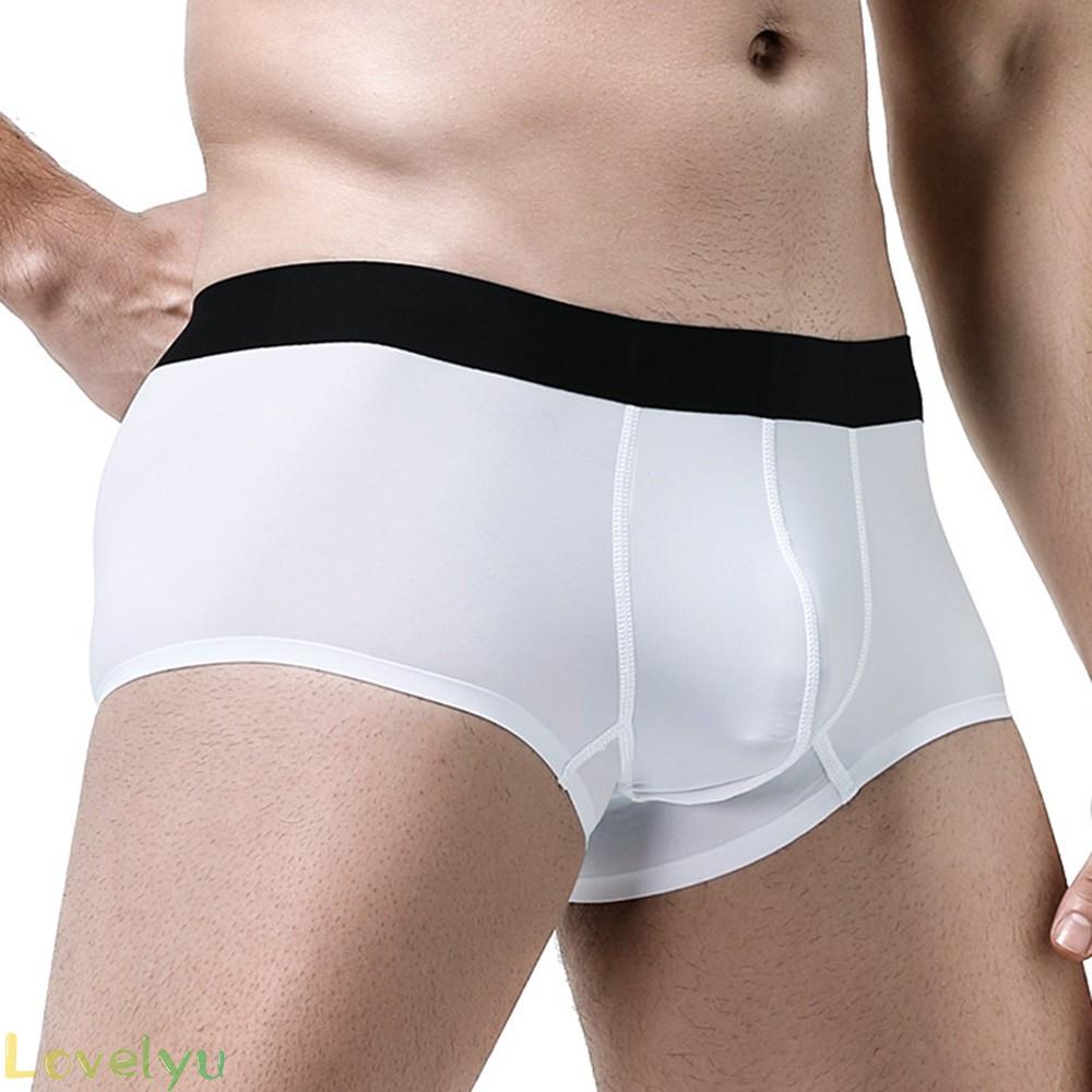 【LOVELYU】Briefs Boxer Trunks Ice Silk Men Underpants Underwear Shorts Practical【Good Quality】