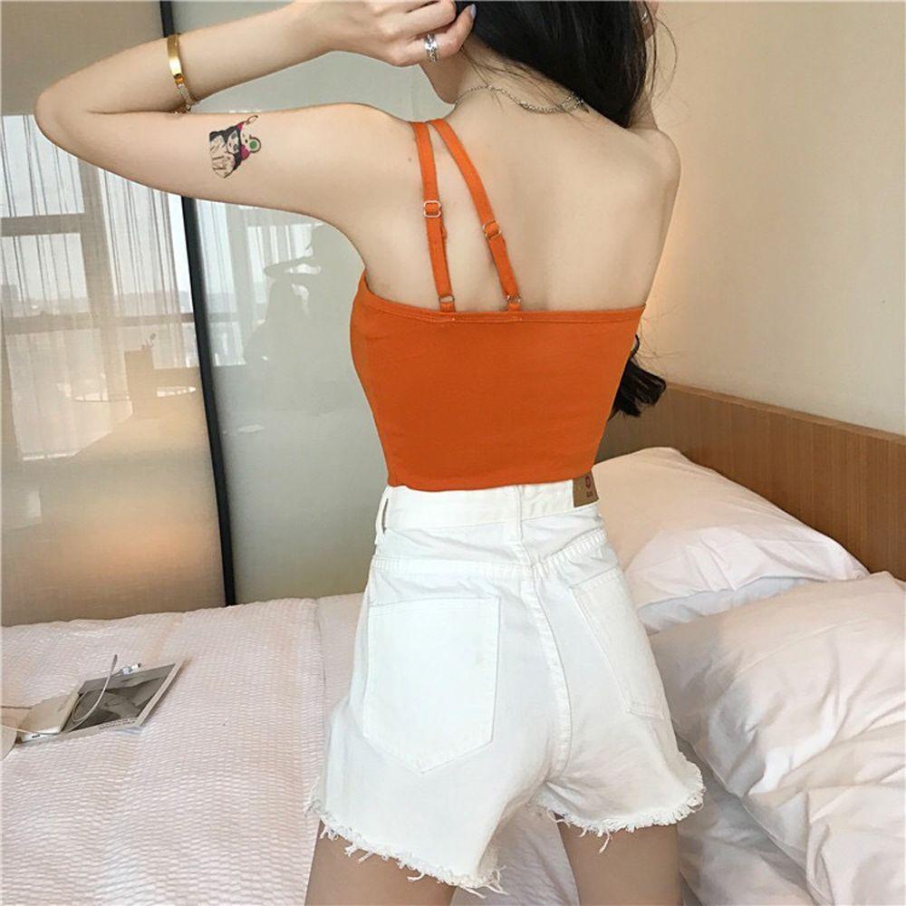 OCEANMAP Áo Lót Mềm Mại Thoáng Khí Hai Dây Màu Trơn Dành Cho Nữ