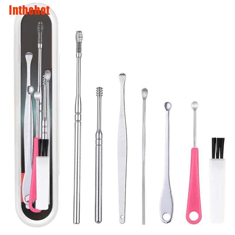 Set 7 Dụng Cụ Lấy Ráy Tai Bằng Inox Chất Lượng Cao