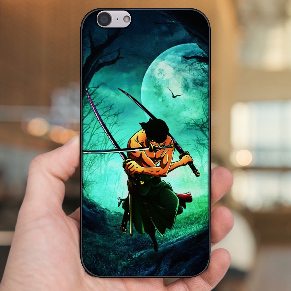 Ốp lưng Oppo A39, F3 Lite viền đen in hình Zoro One Piece