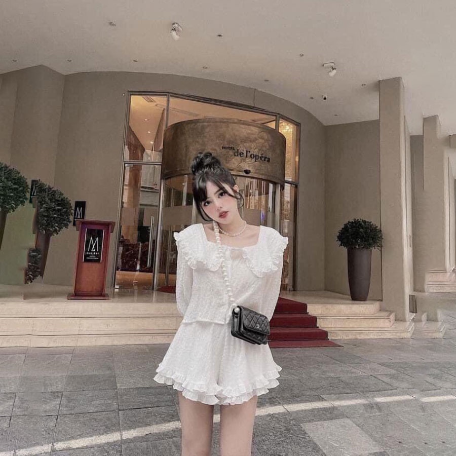 Set đồ nữ đẹp hàng thiết kế, sét bộ đũi nhăn mix quần đuôi cá trẻ trung năng động thoải mái khi mặc