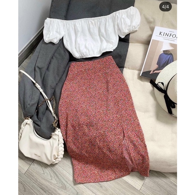 Chân váy hoa vintage siêu hot