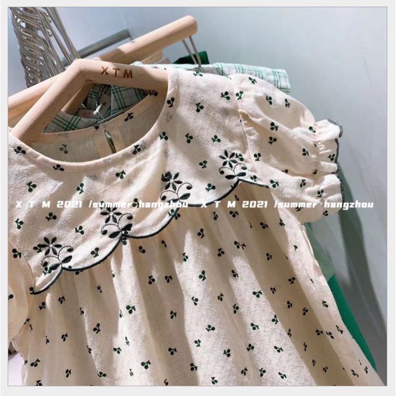 (SIZE 100-140) ĐẦM COTTON VINTAGE BÉ GÁI