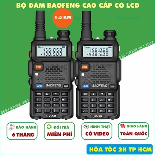 Bộ đàm cao cấp chống va đập Baofeng UV-5R có LCD