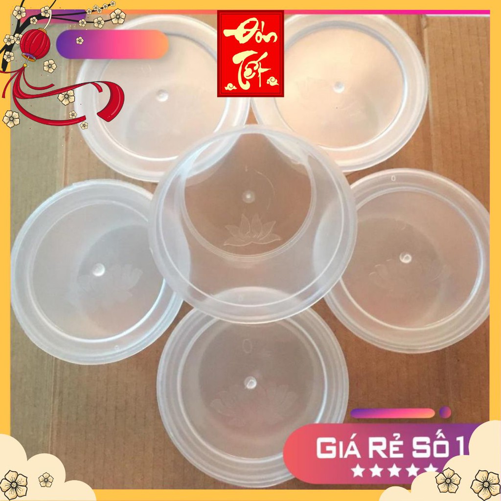 50 Hộp Nhựa Tròn To Làm Caramen Thanh Dung - Hàng Việt Nam - Có Nắp - Đường kính 6.5 x cao: 4.5cm Bake Group